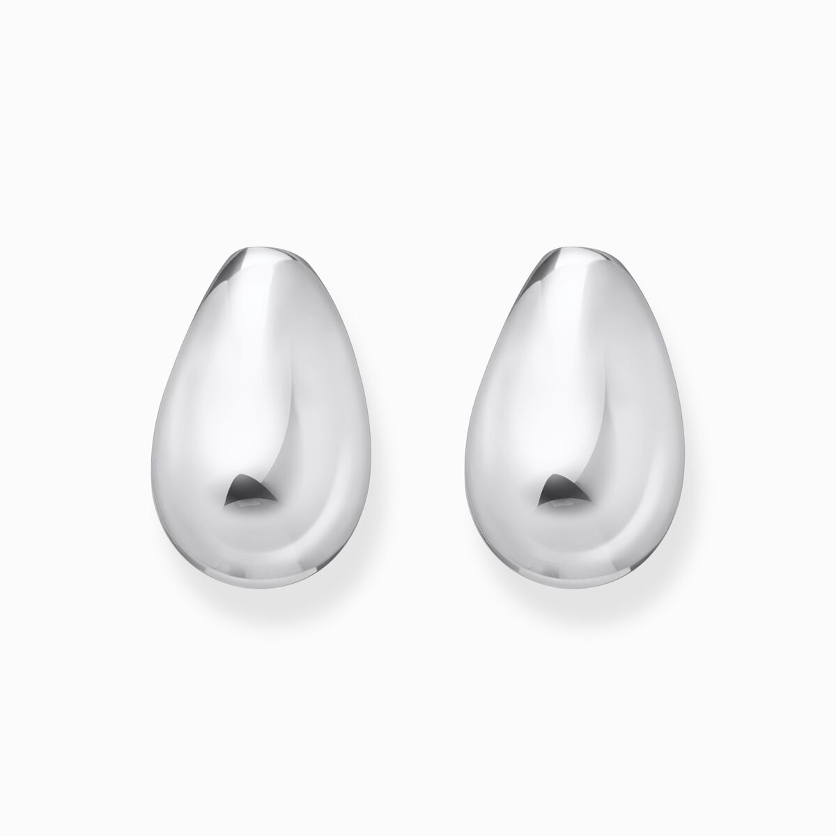 Silver earrings in drop shape