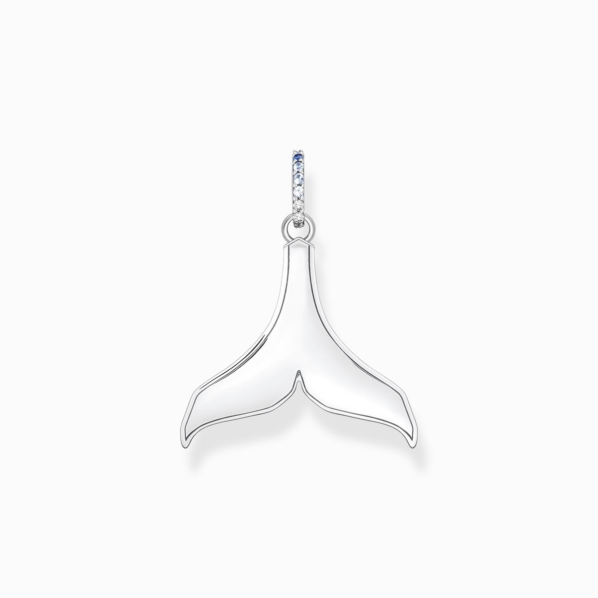 Pendant tail fin with blue stones