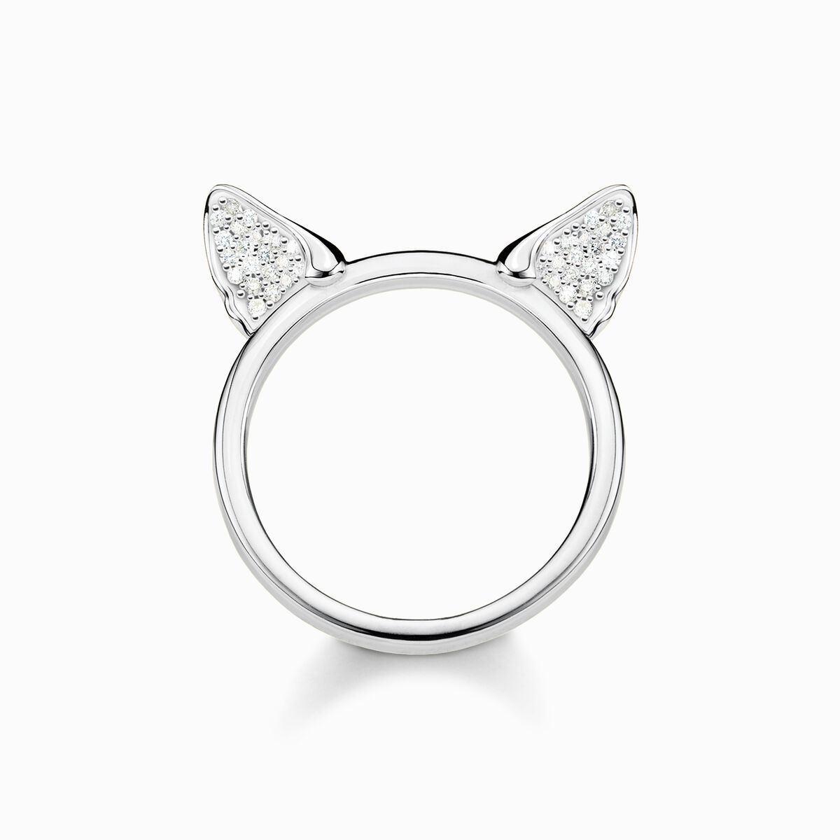 Ring cat’s ears, silver