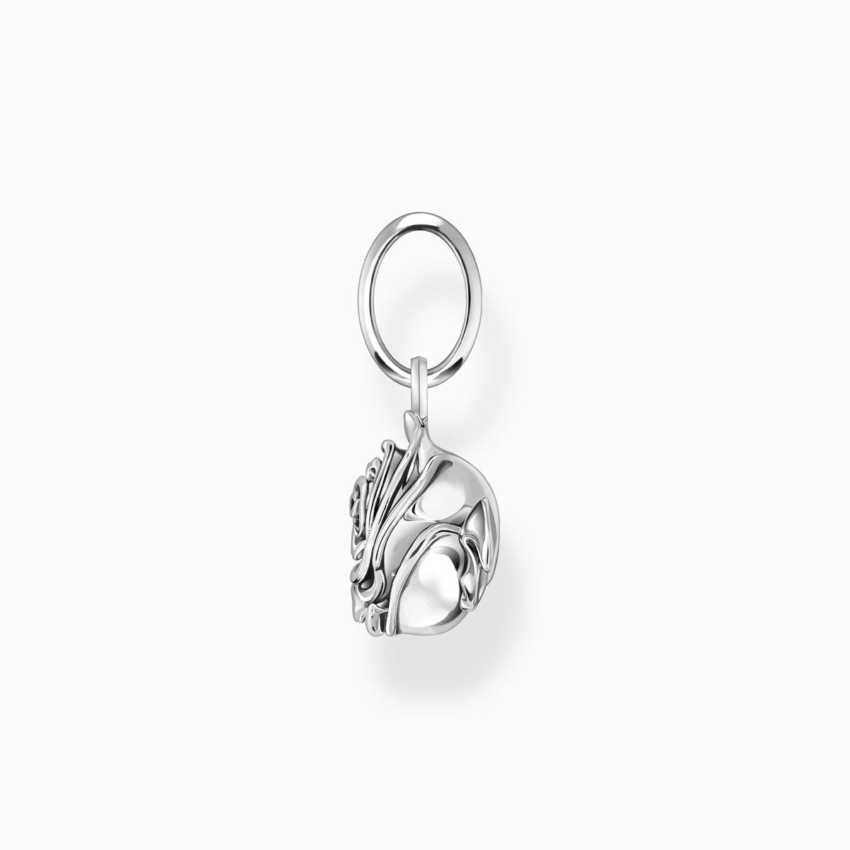 Silver Midnight Rose pendant