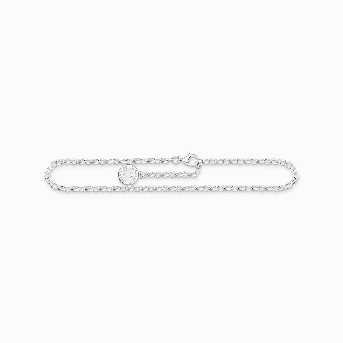 Charm anklet with white Coin silver