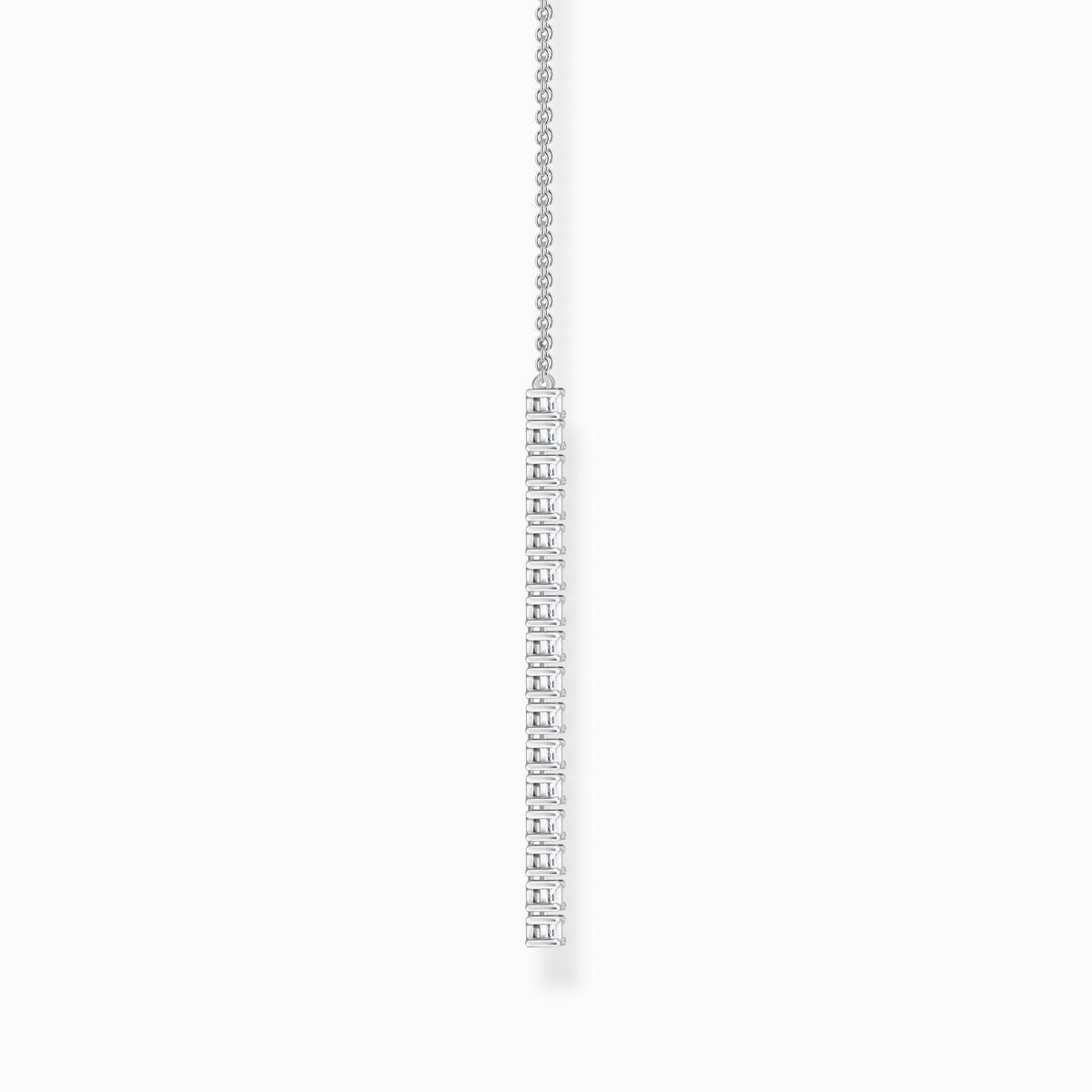 Necklace white stones silver