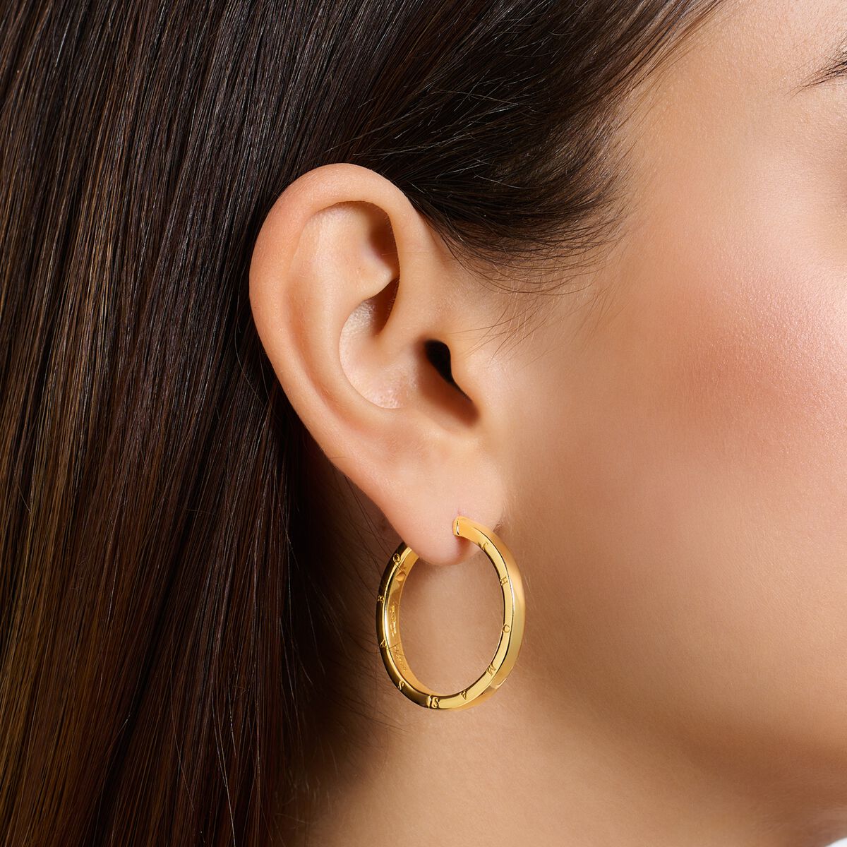 Hoop earrings large gold