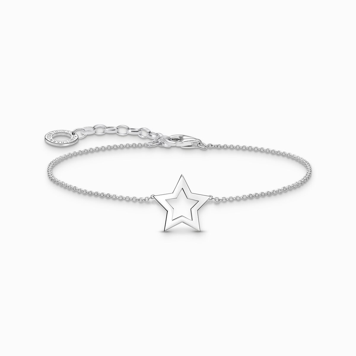 Silver bracelet with star pendant