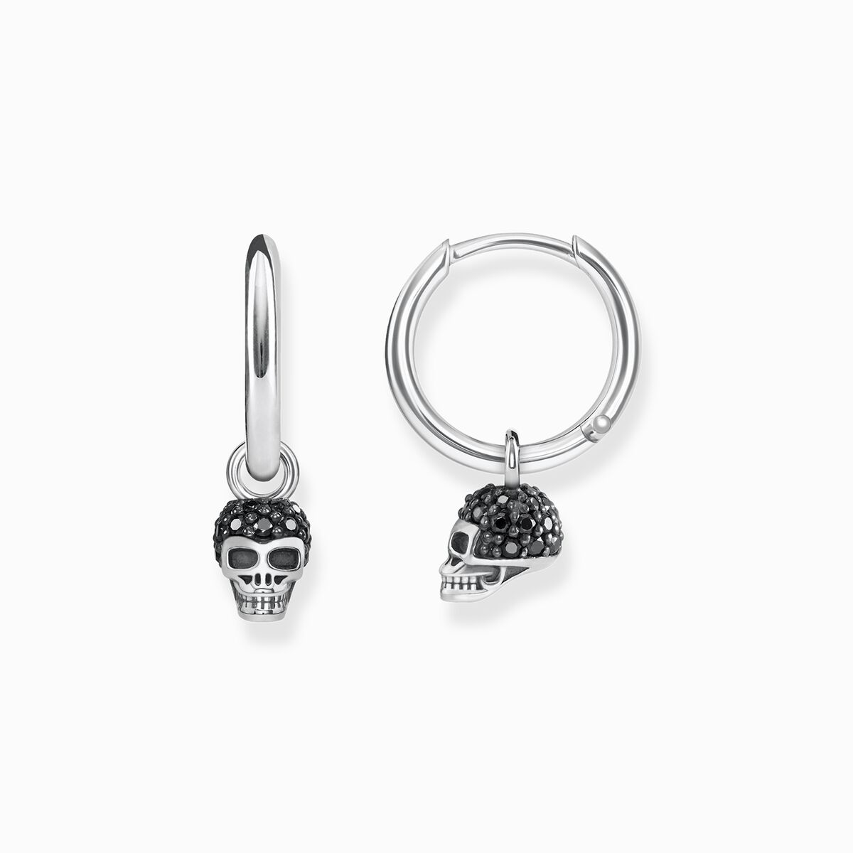 Hoop earrings skull