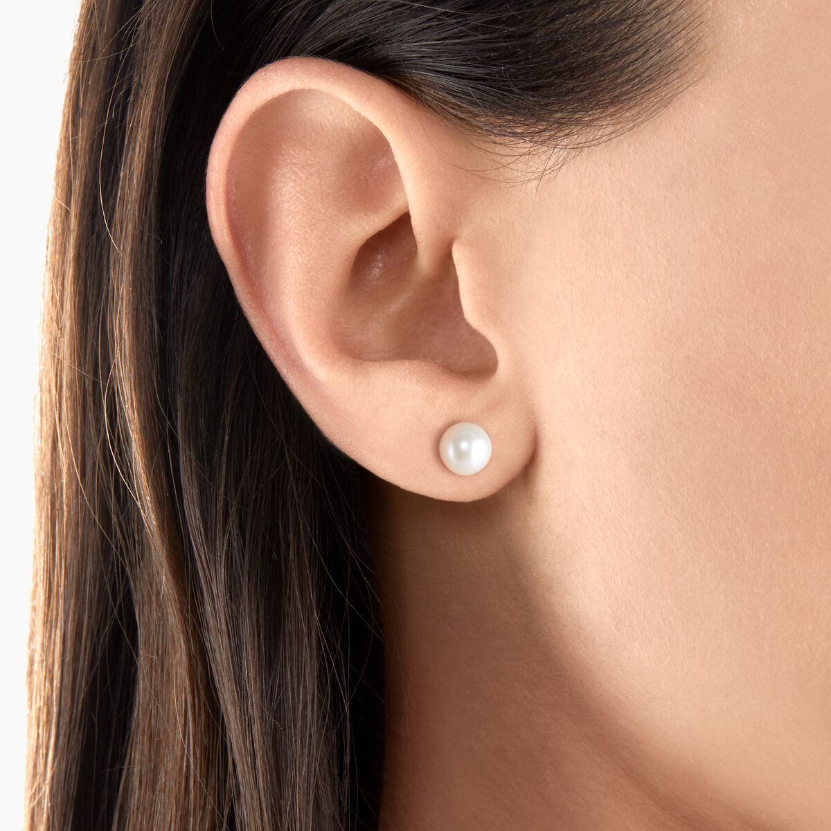 Ear studs pearl gold