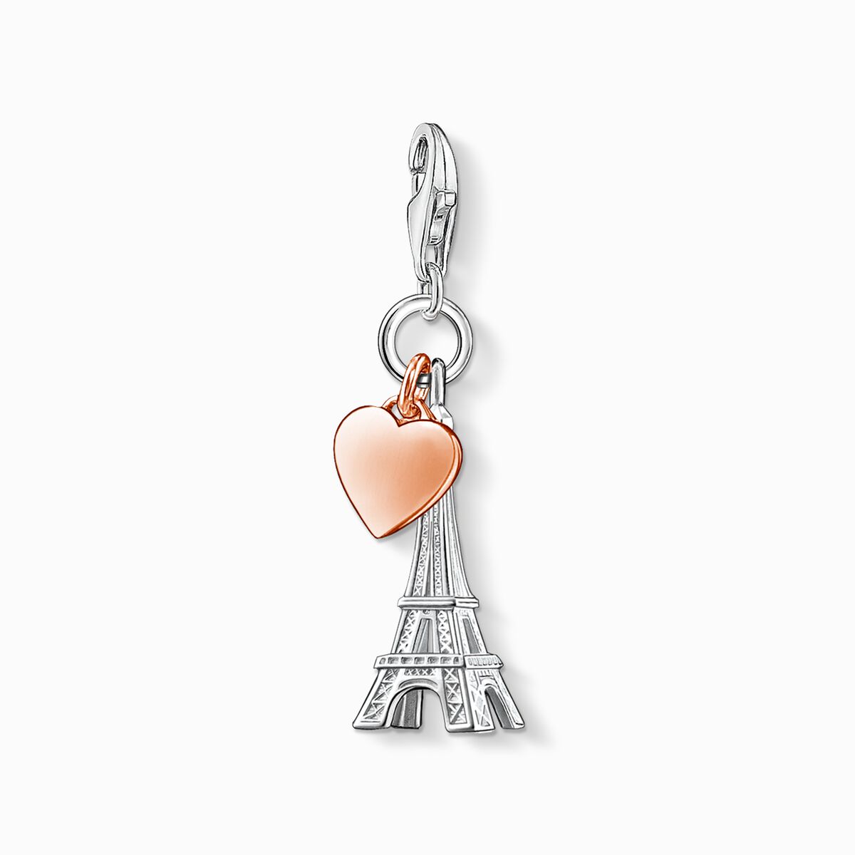 Charm pendant Eiffel tower with heart