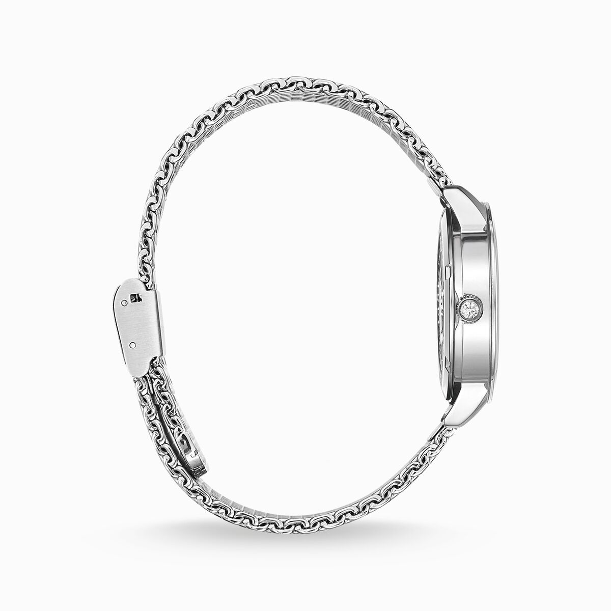 Women’s watch snowflakes in 3D optics white and silver