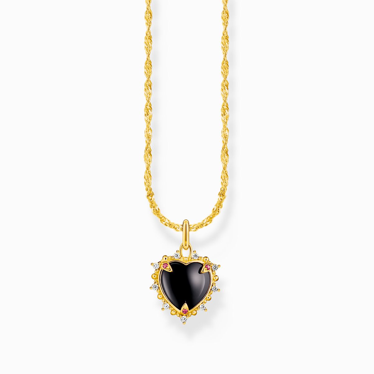Gold-plated necklace with pendant Heart Romance