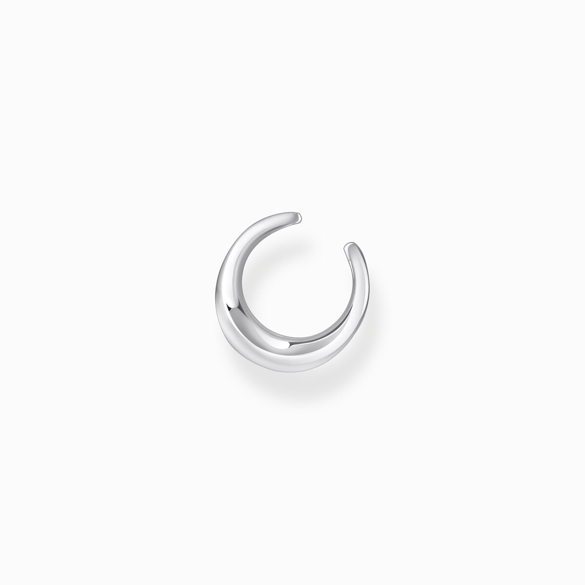 Silver ear cuff organic-shaped