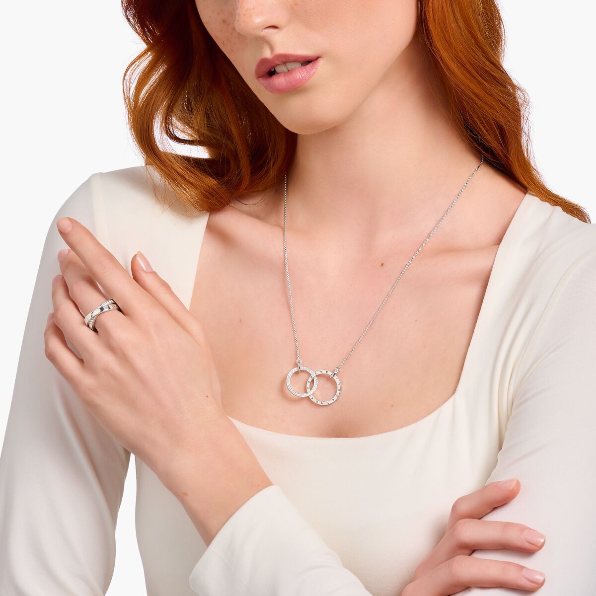 Necklace Forever Togehter large silver