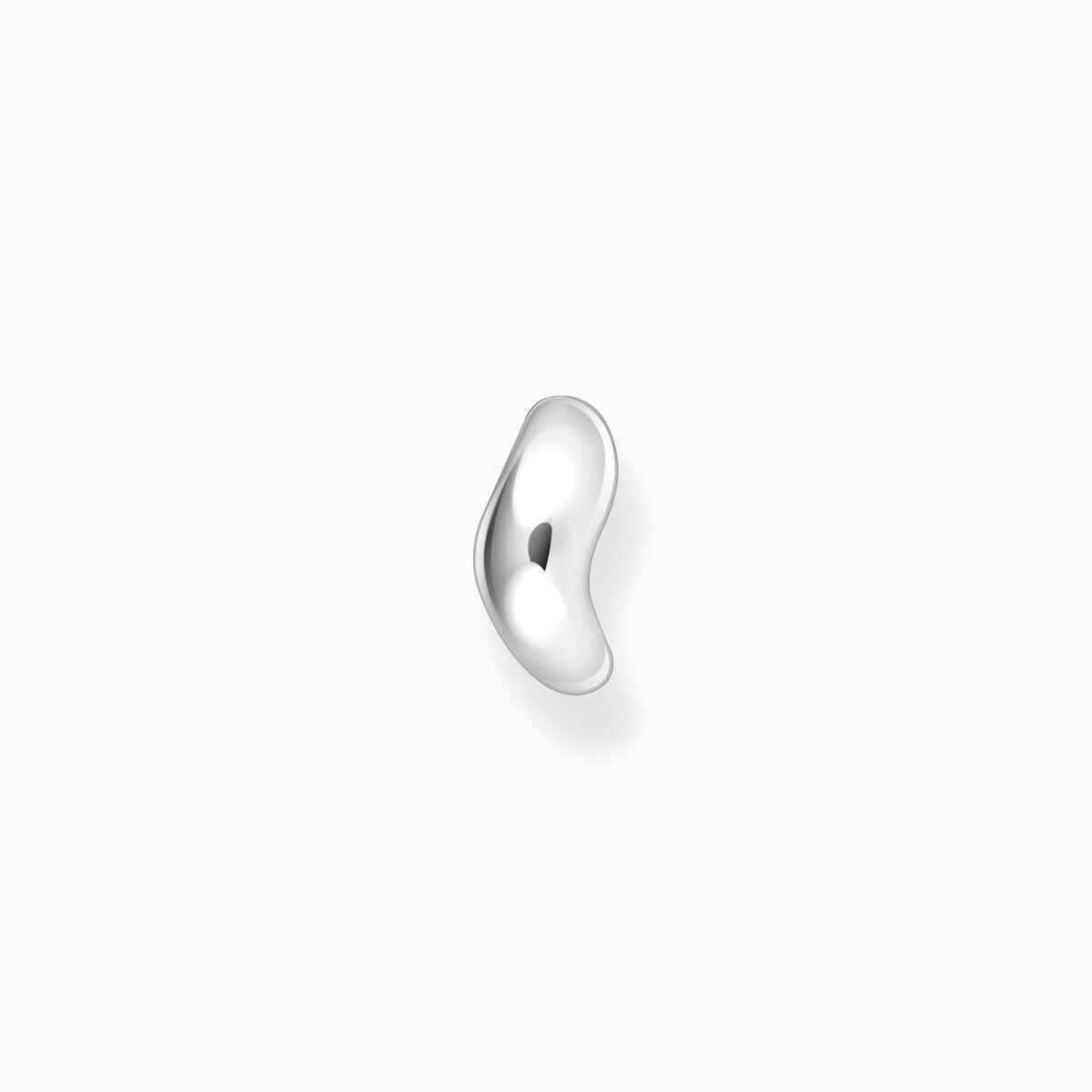 Silver ear cuff organic-shaped