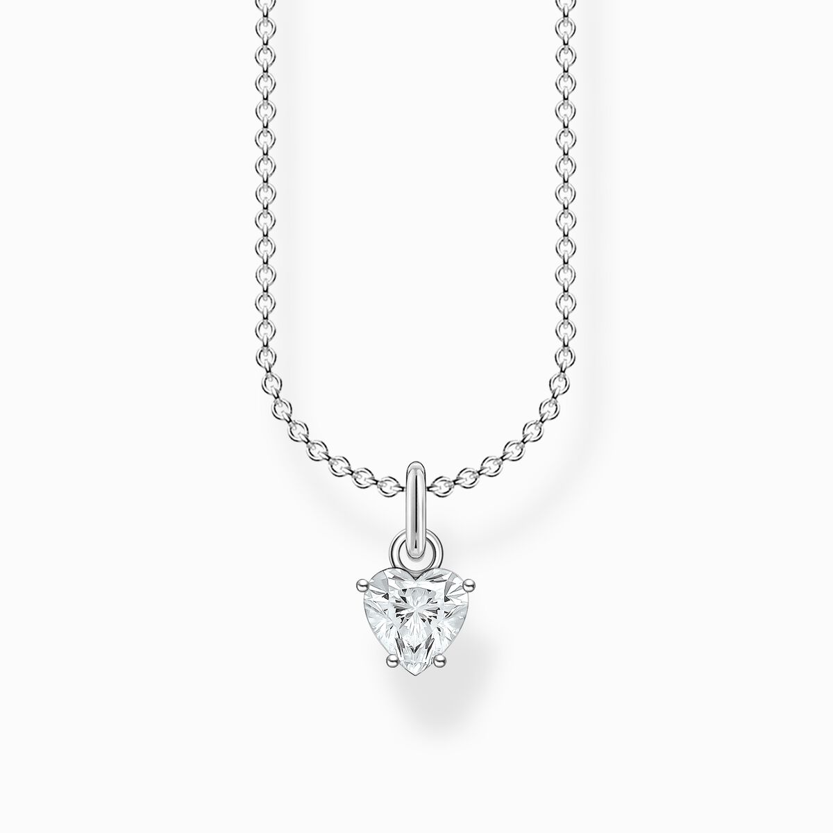 Necklace white stone silver