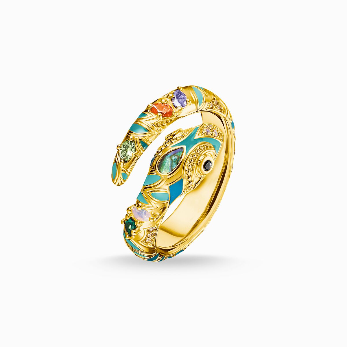 Ring bright golden-coloured snake