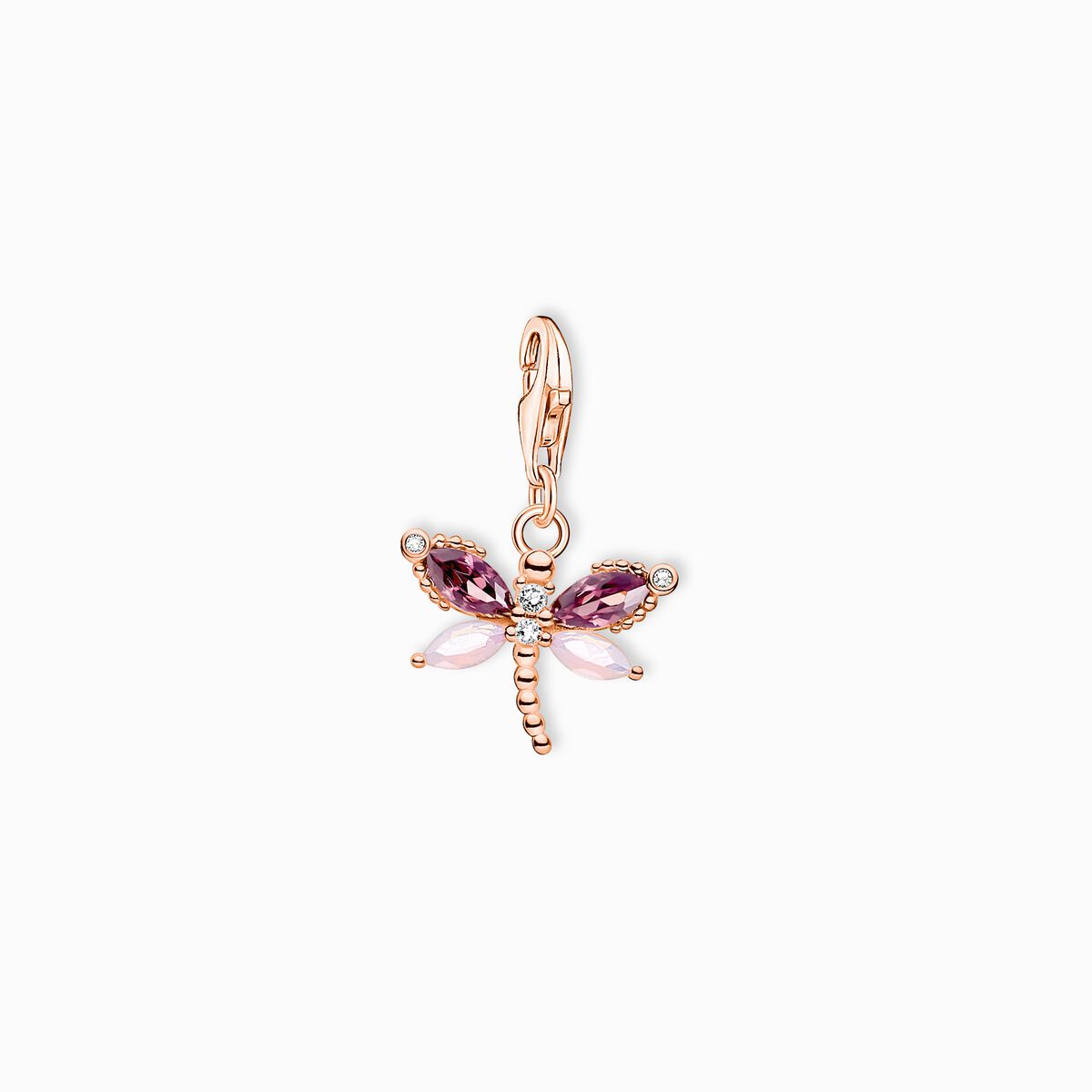 Charm pendant dragonfly rose gold