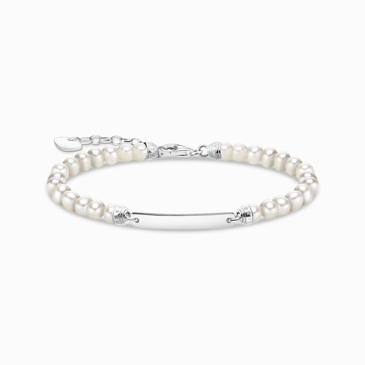 Bracelet pearls silver