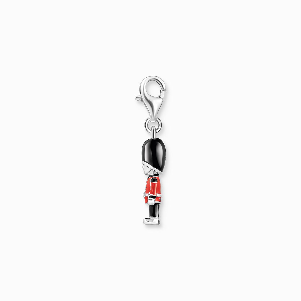 Silver charm pendant LONDON royal guard with cold enamel