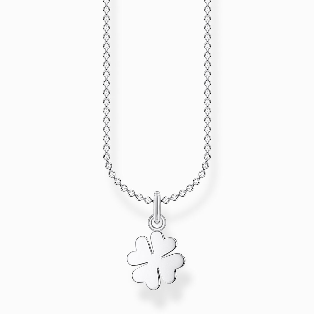 Necklace cloverleaf silver