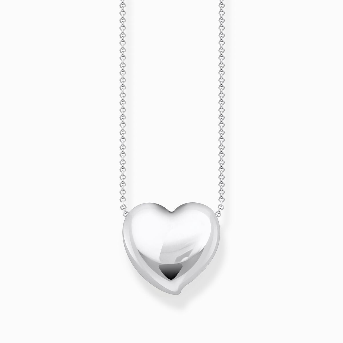 Silver necklace with heart pendant