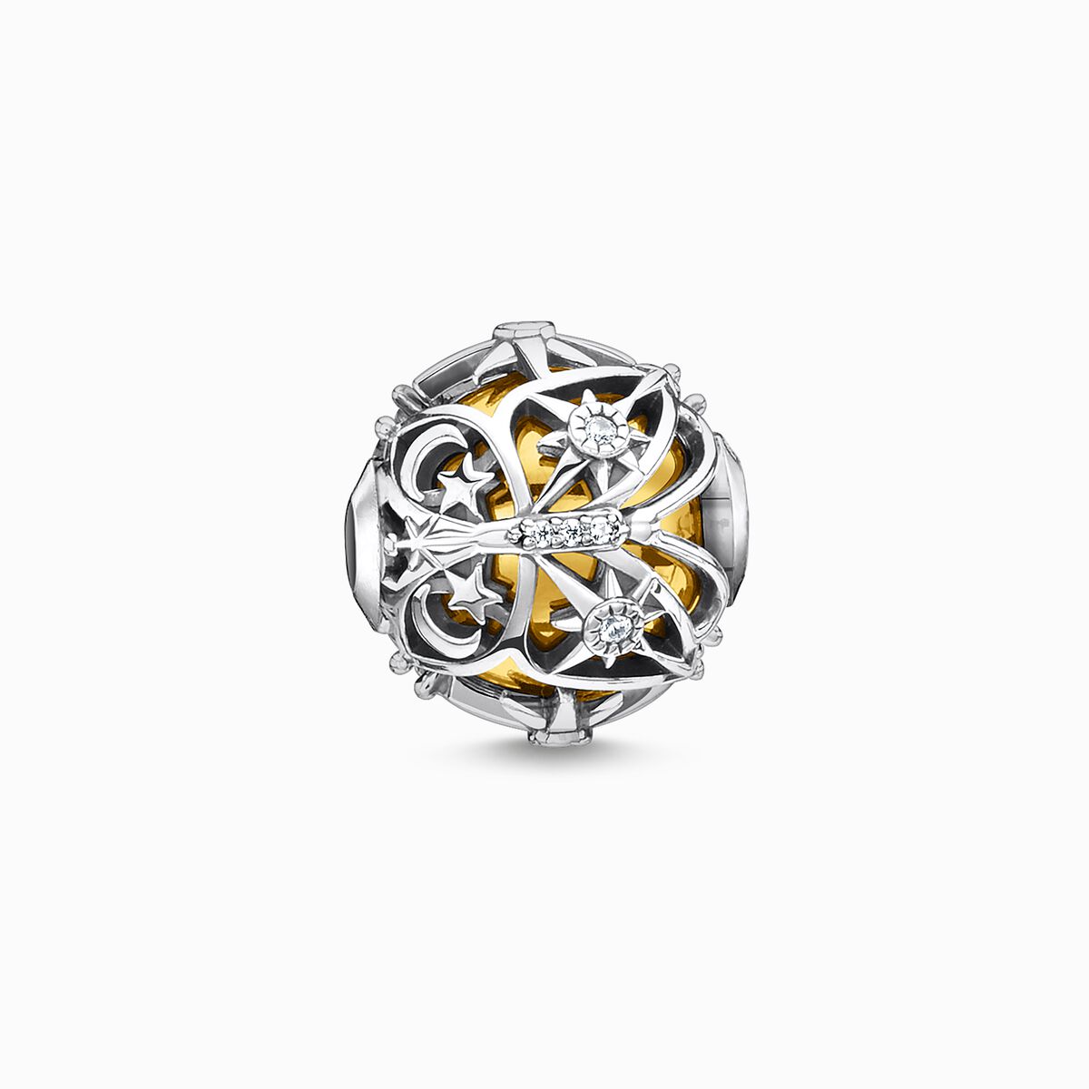 Bead butterfly with stars gold