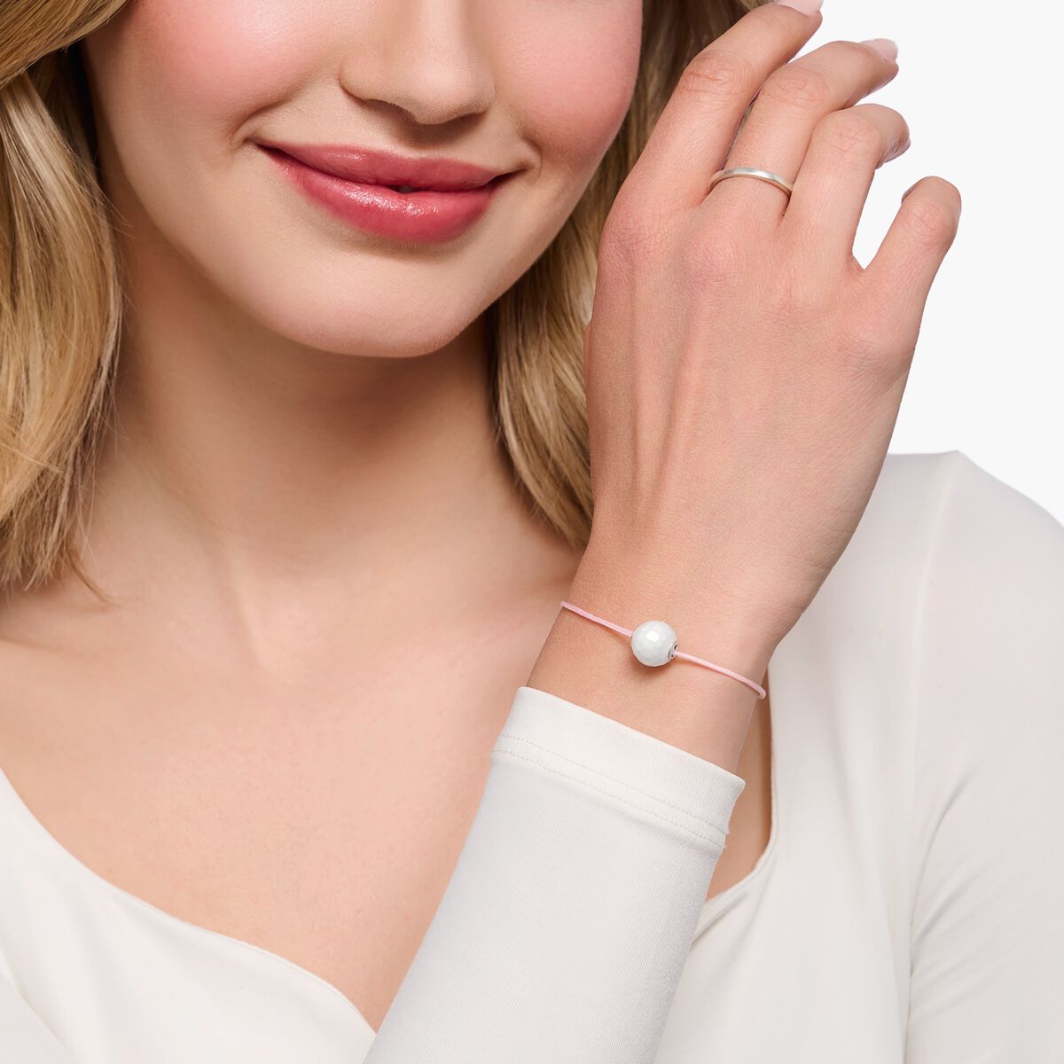 Bracelet Karma Secret with white jade Bead