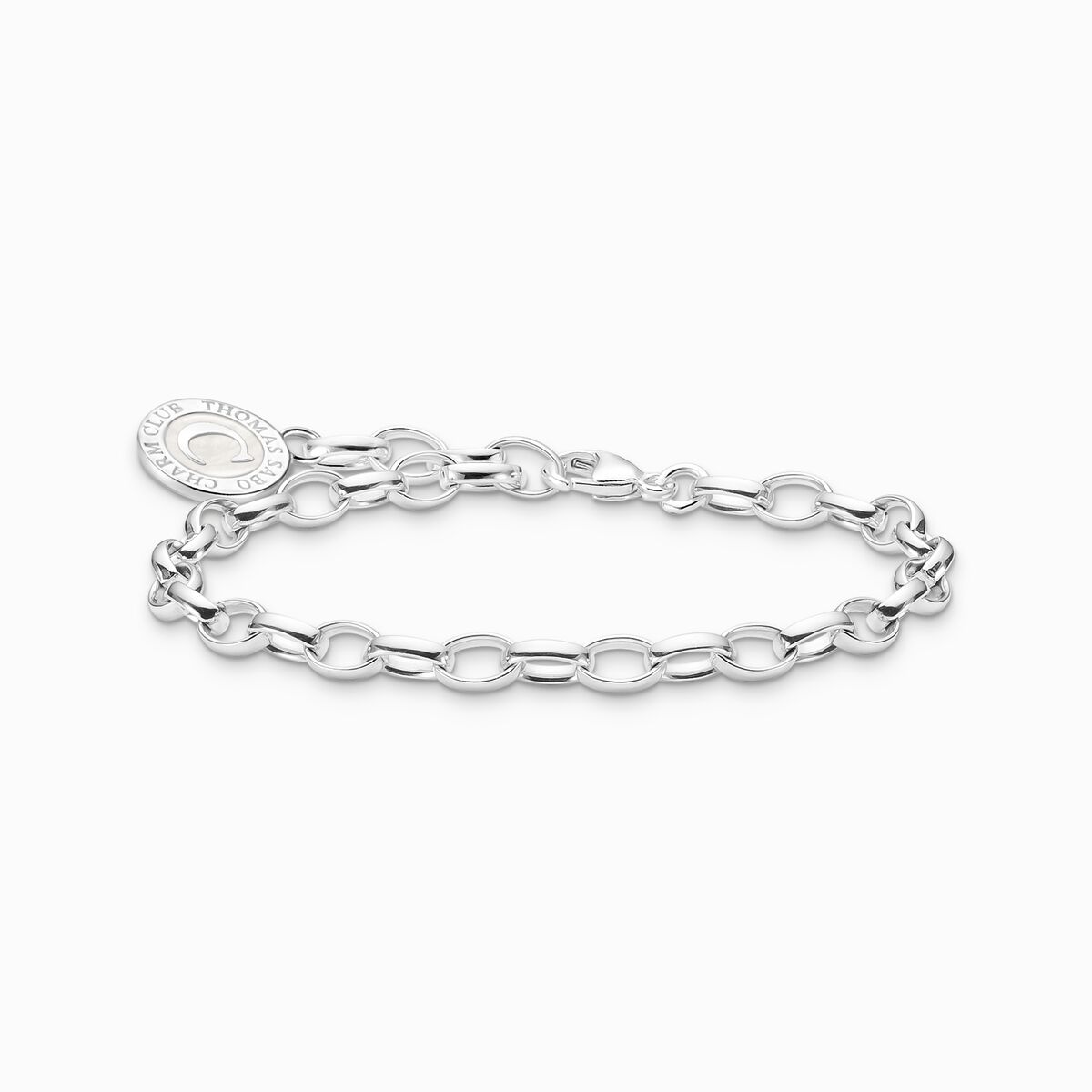 Charm bracelet with white Coin silver