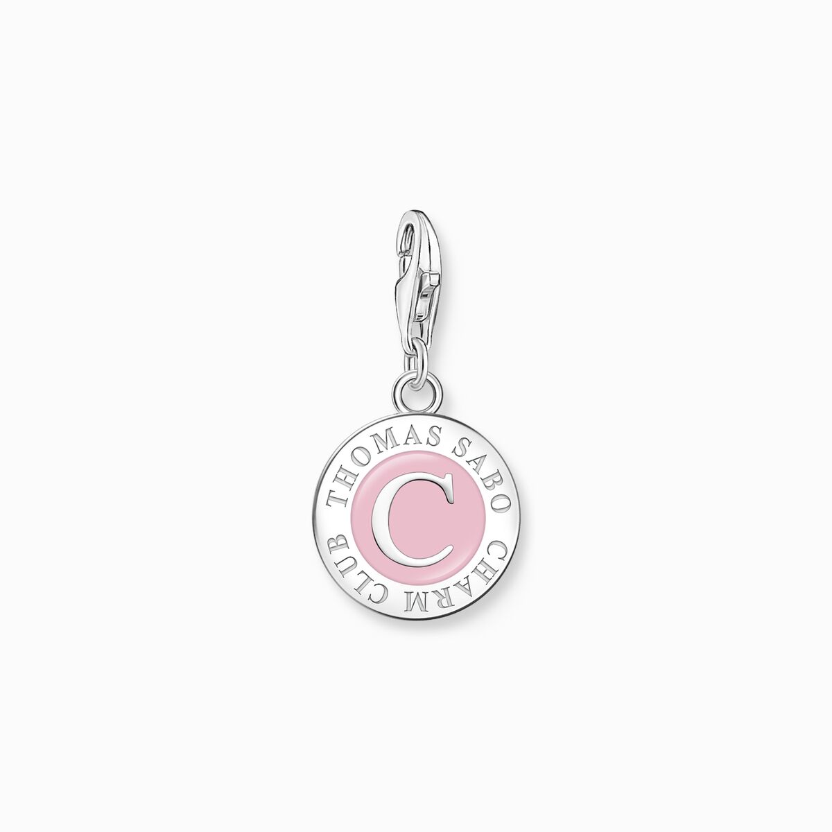 Charm pink Coin silver