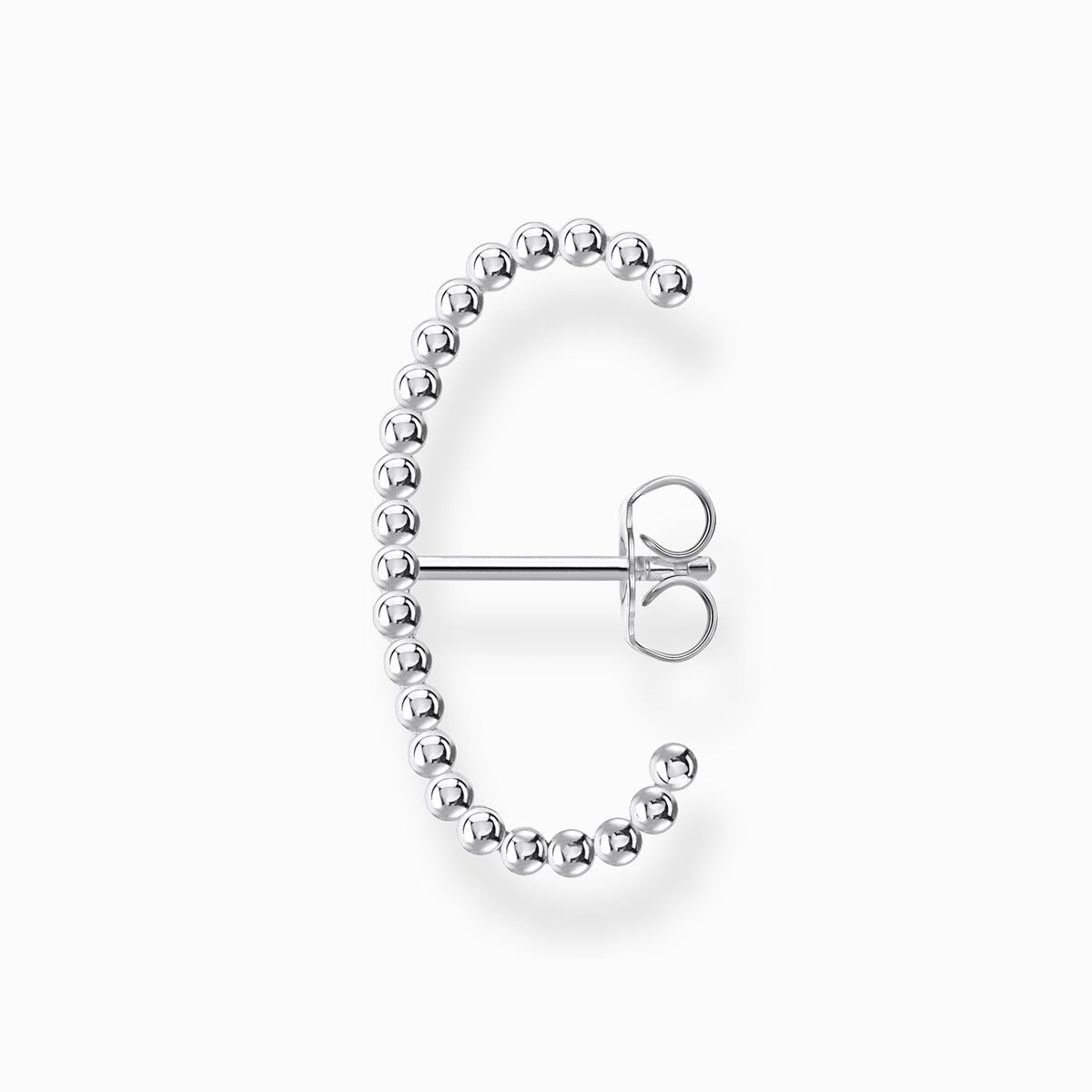 Single ear stud dots silver