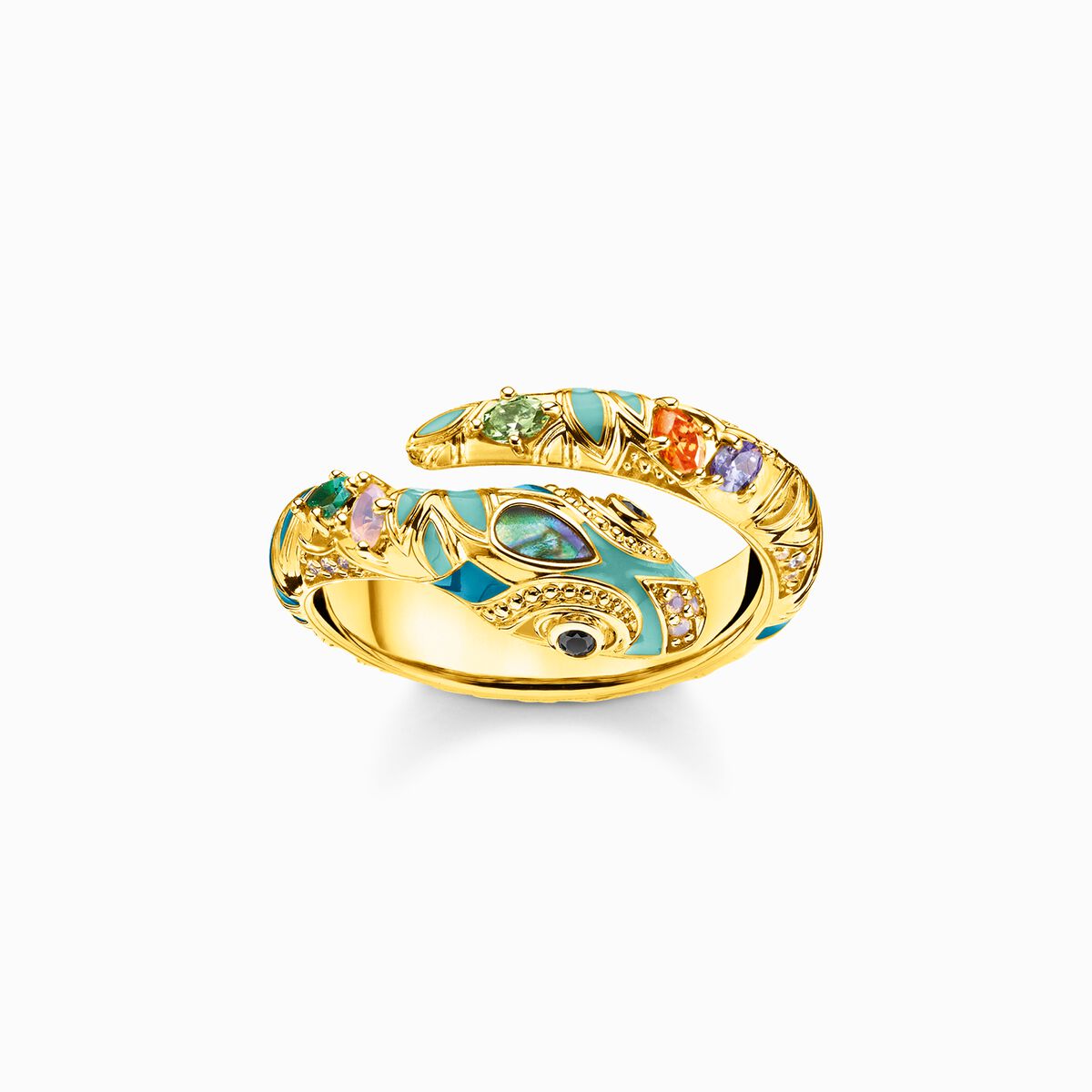 Ring bright golden-coloured snake