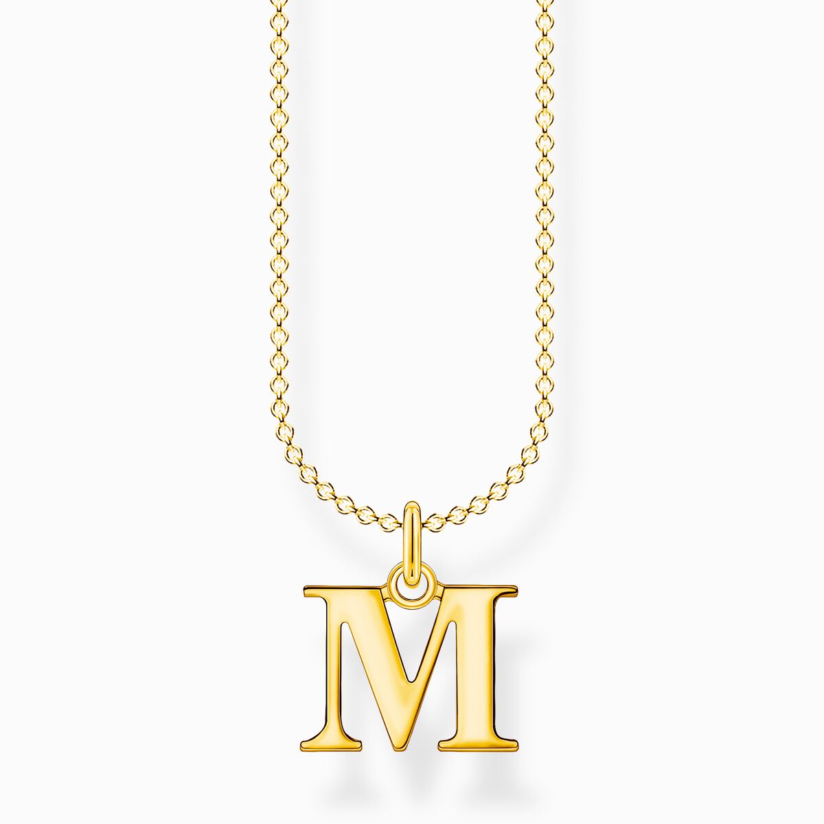 Necklace letter m gold