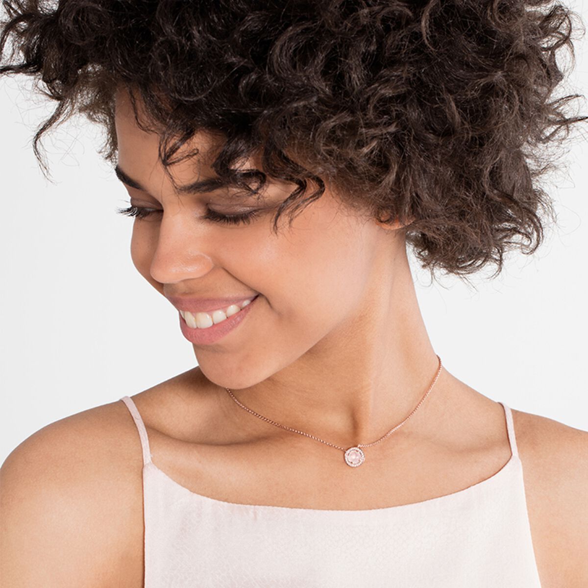 Necklace light of Luna pink