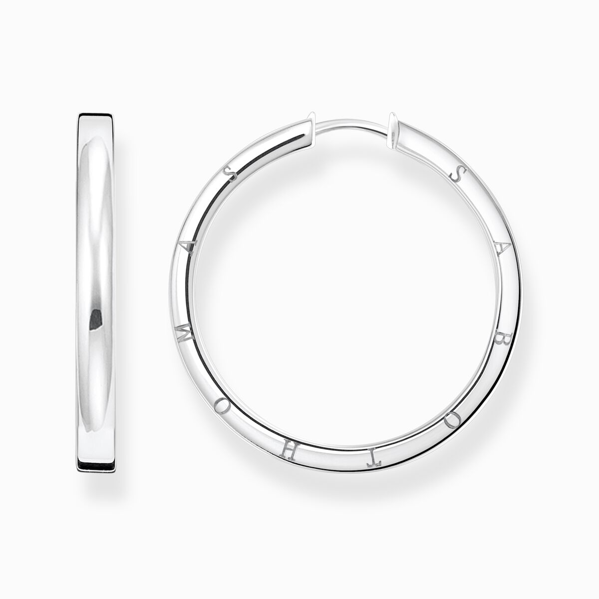 Hoop earrings large silver