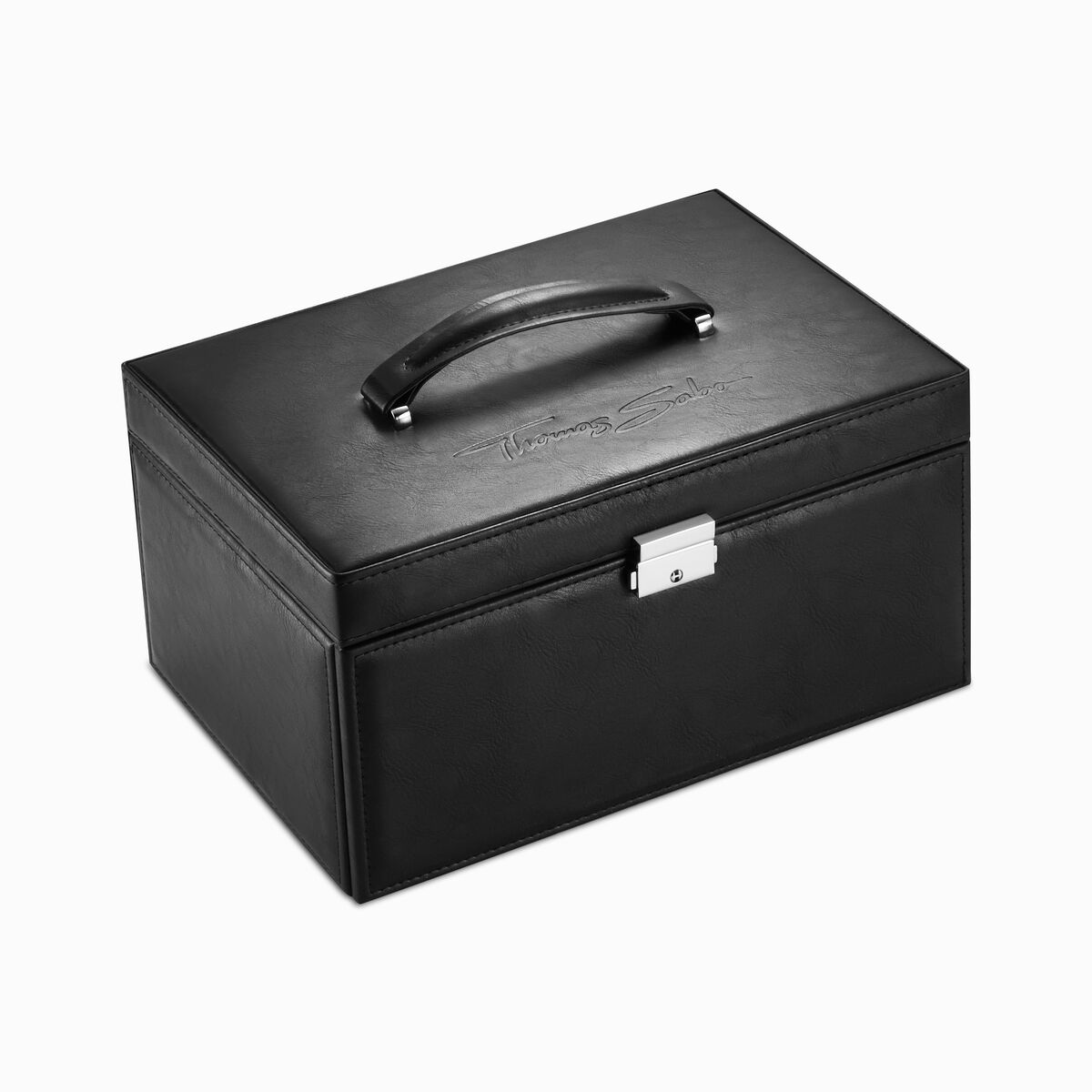 Jewellery case large black beige