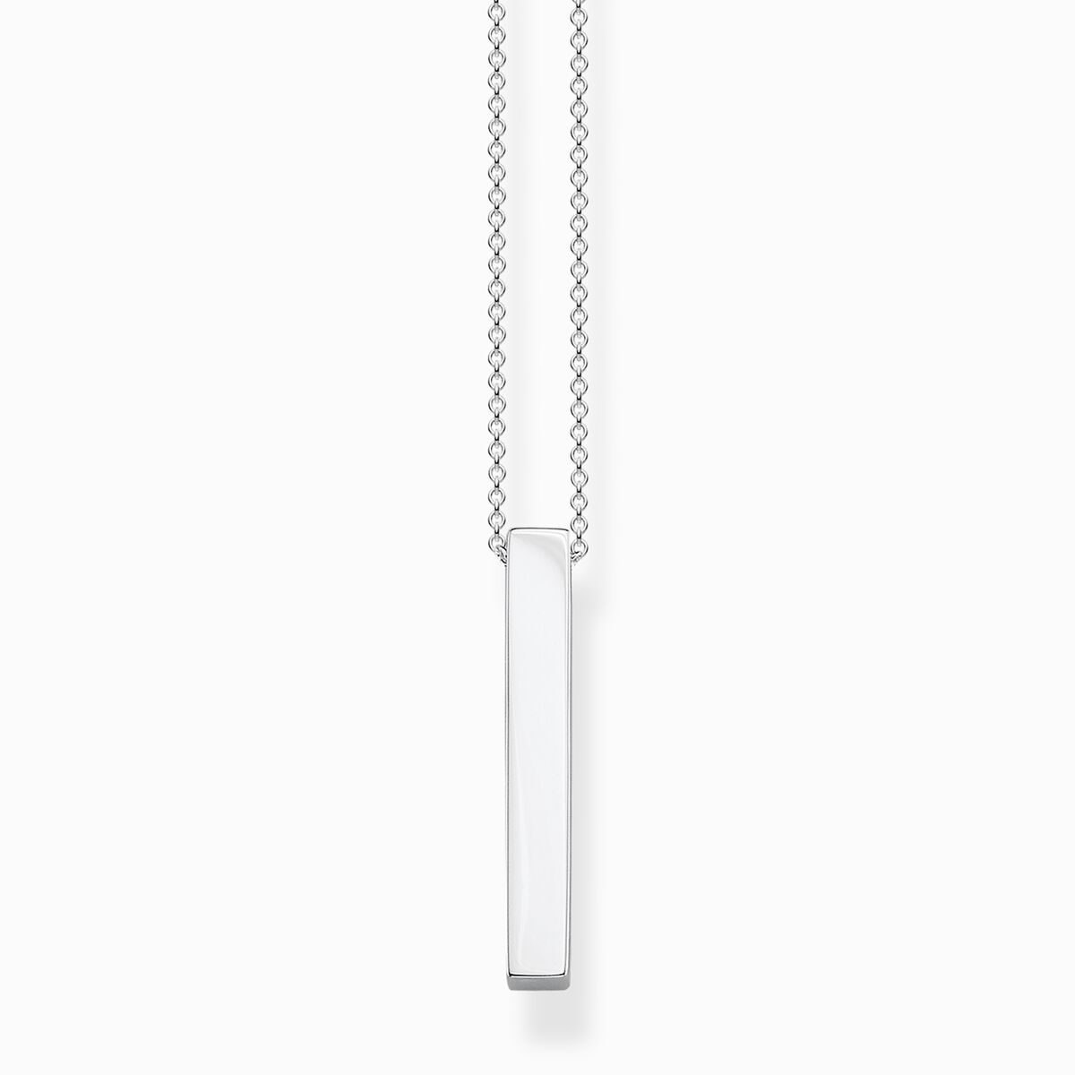 Necklace silver cuboid