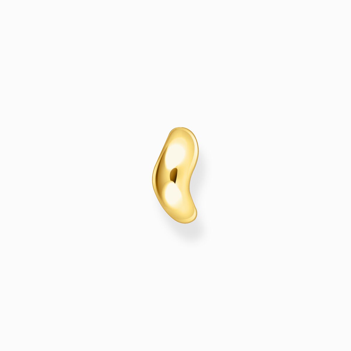 Gold-plated ear cuff organic-shaped