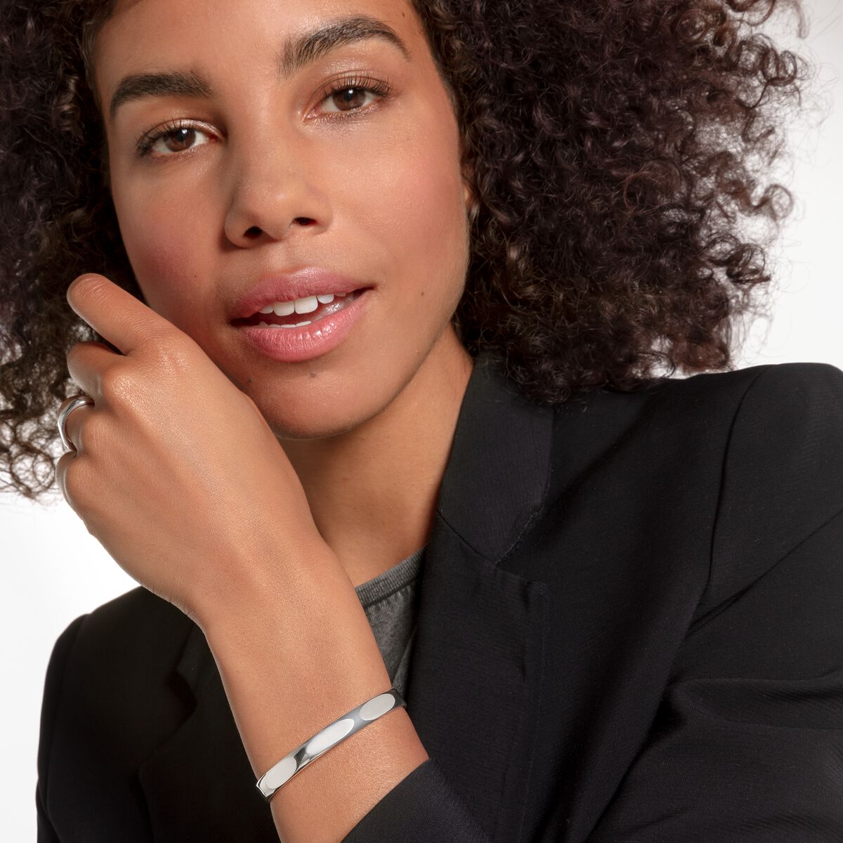 Bangle minimalist silver