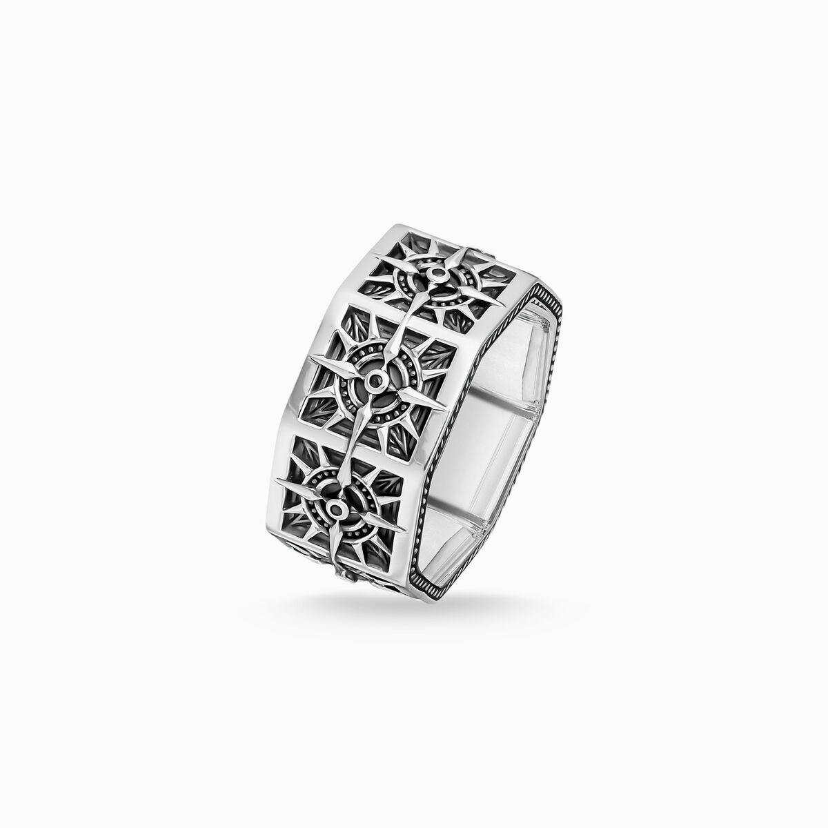 Ring compass, angular, black