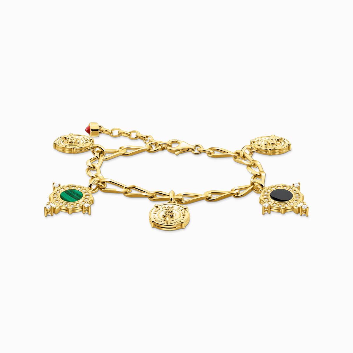 Bracelet with disc gold plated
