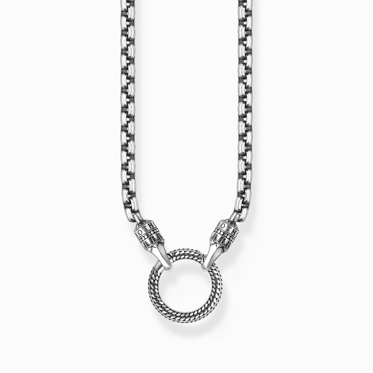 Silver venetian nechlace 4 mm with round clasp