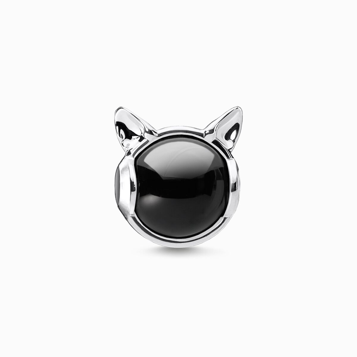 Bead cat’s ears, silver