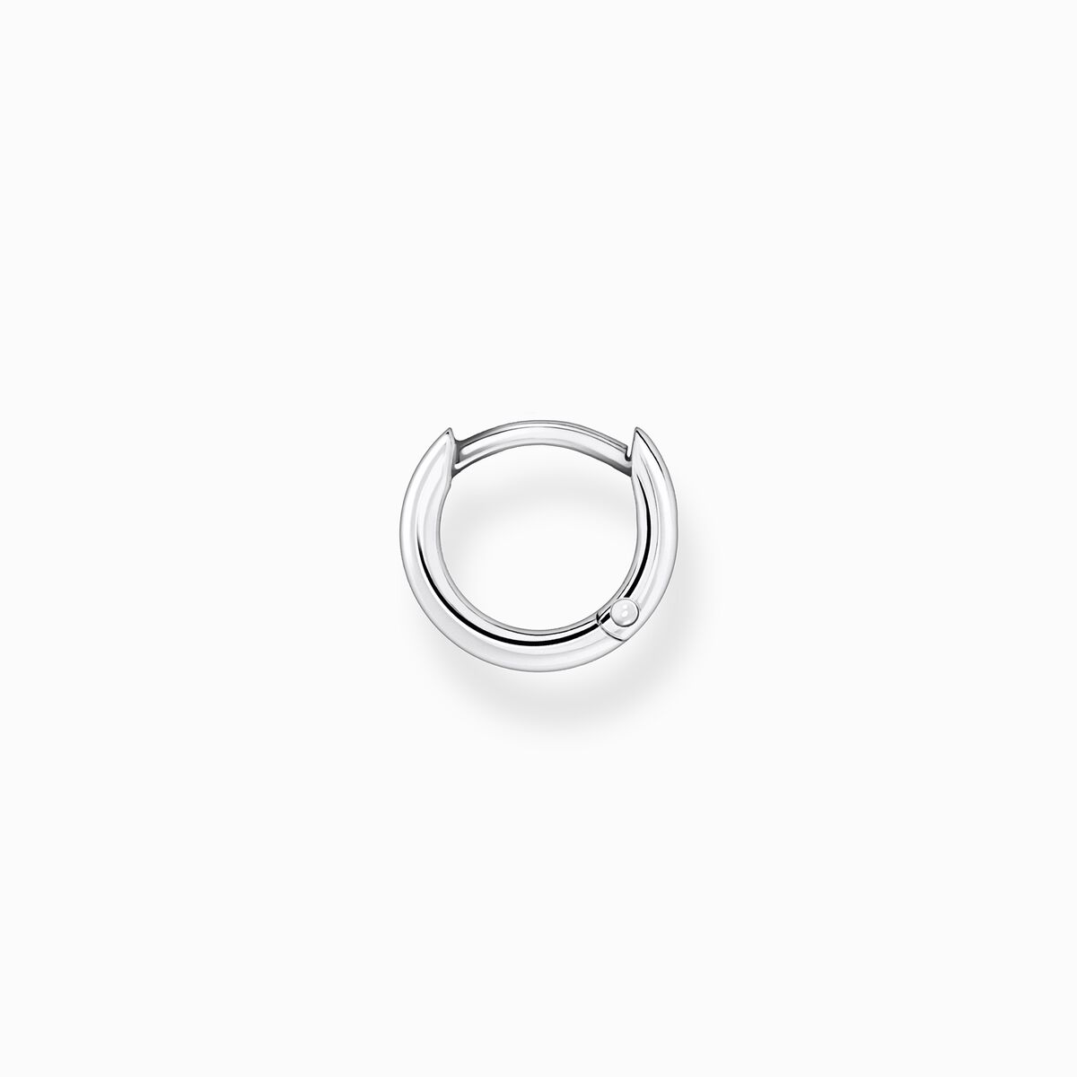Single hoop earring classic silver