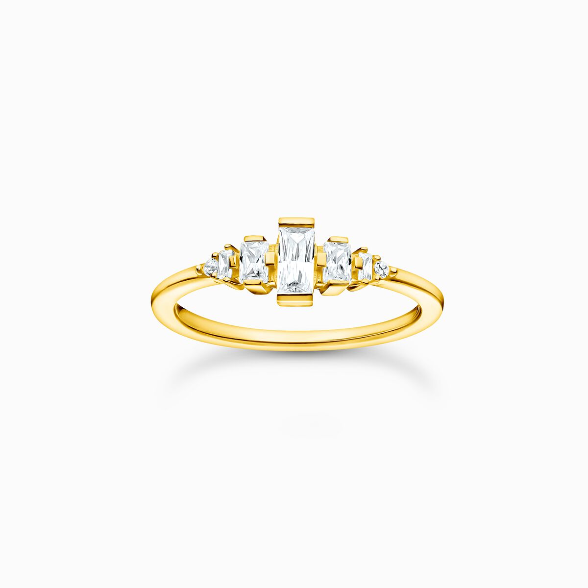 Ring vintage white stones gold