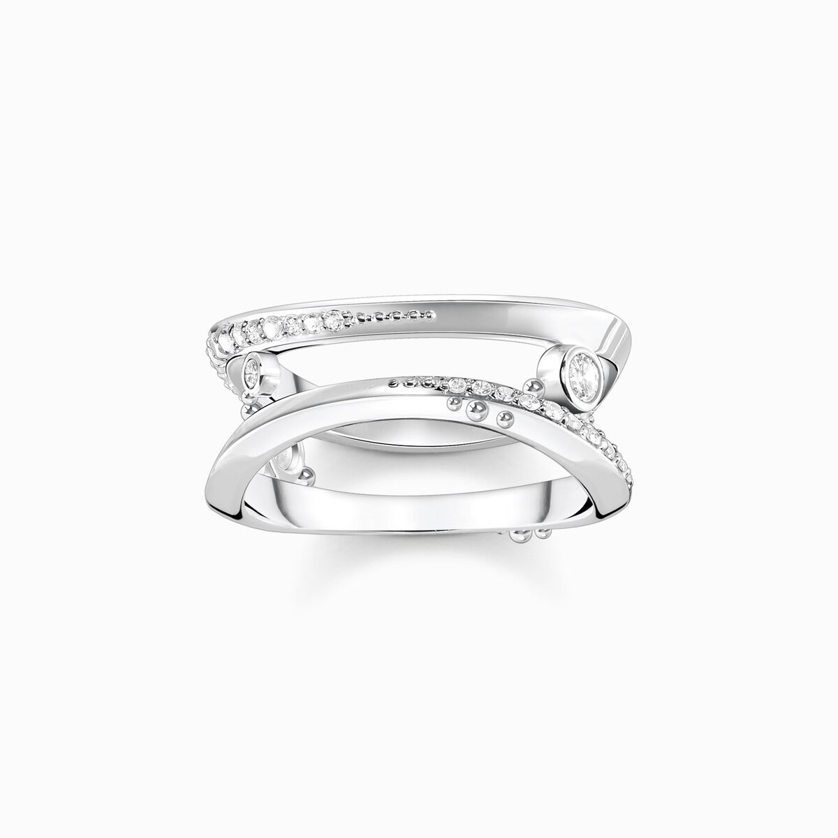 Ring wave with white stones