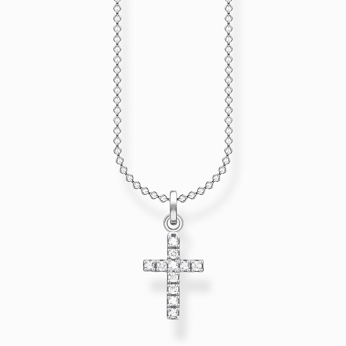 Necklace cross pavé