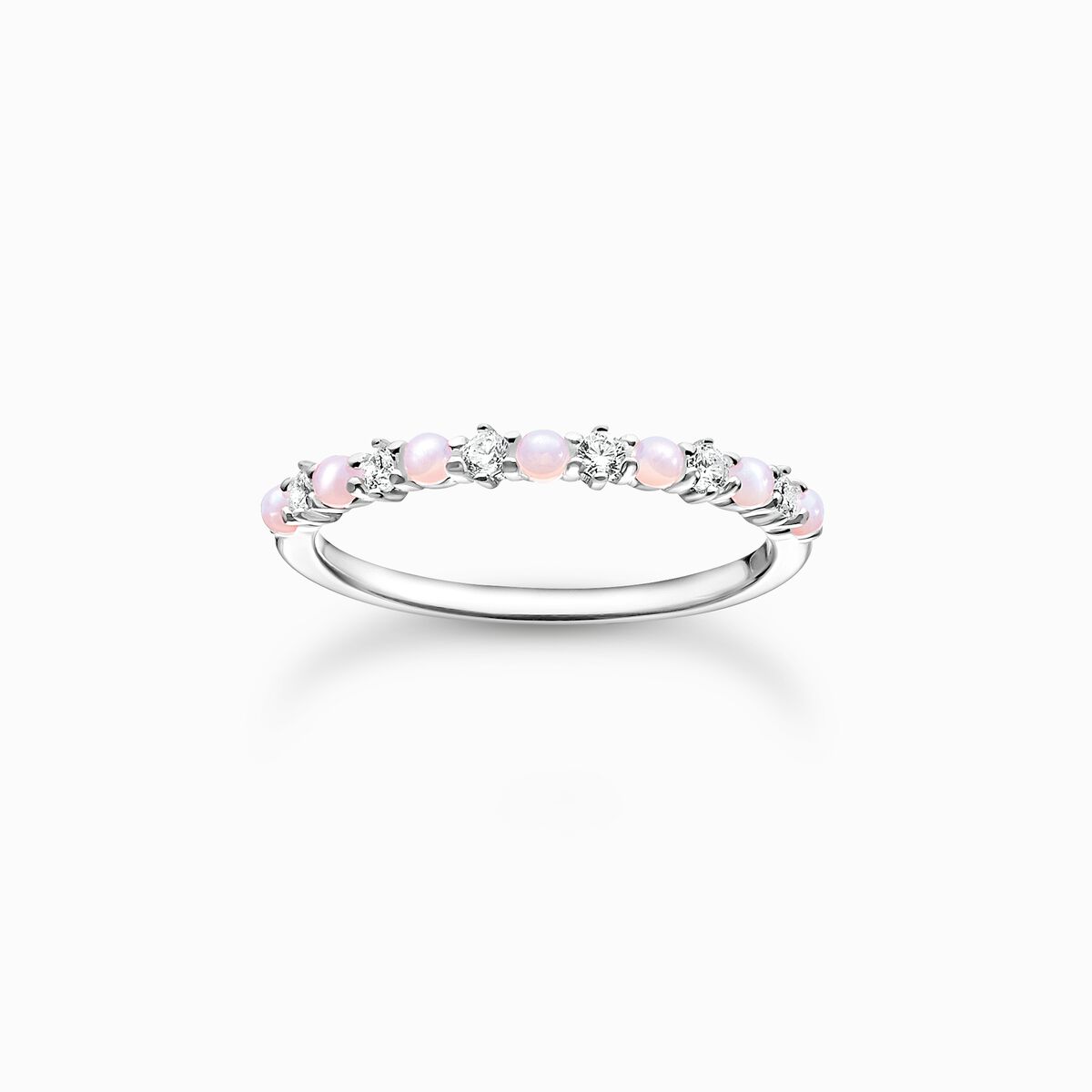Ring pink and white stones
