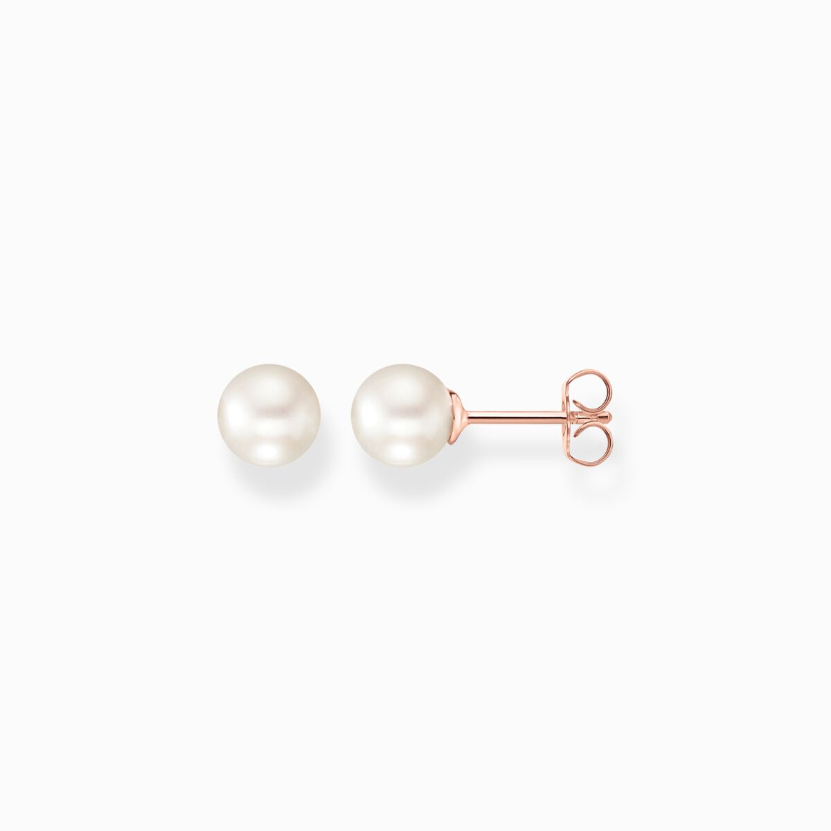 Ear studs pearl rose gold