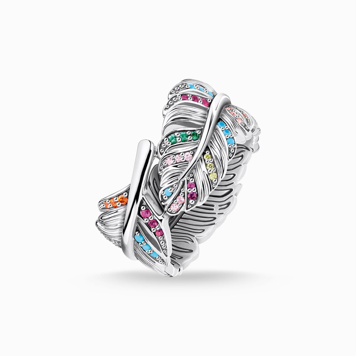 Ring feather silver