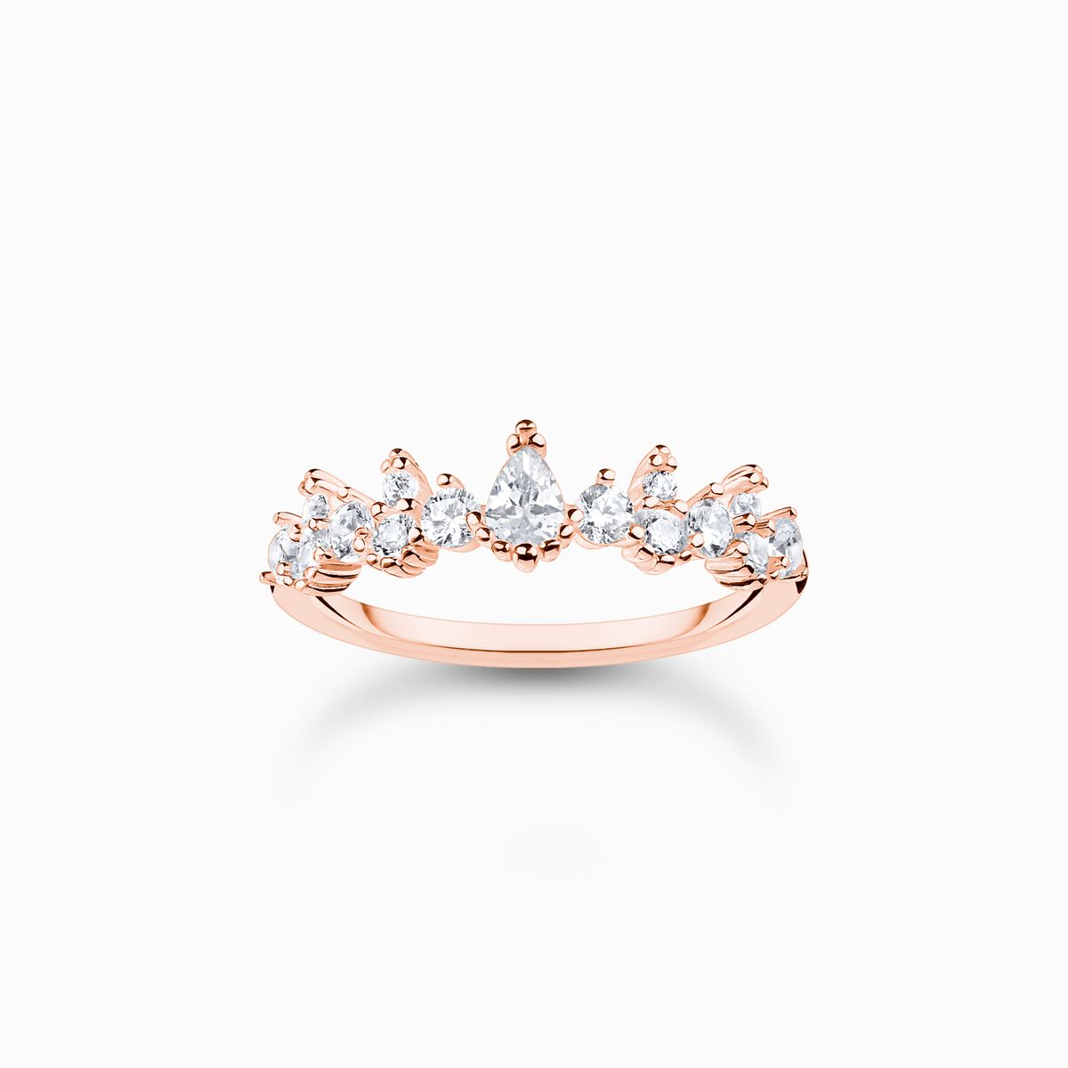 Ring ice crystals rose gold