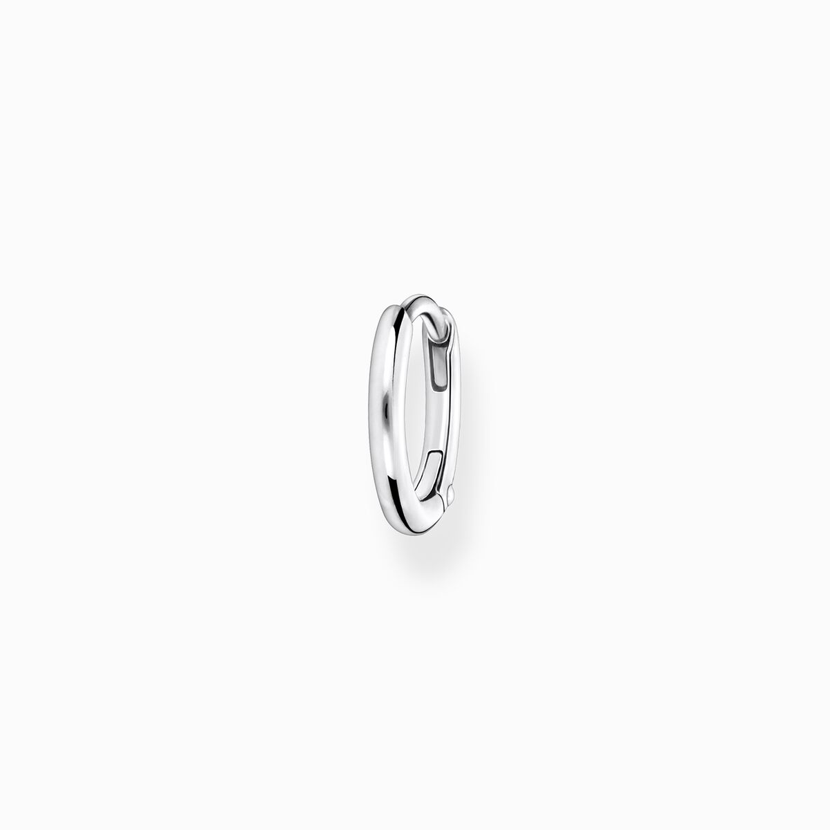 Single hoop earring classic silver