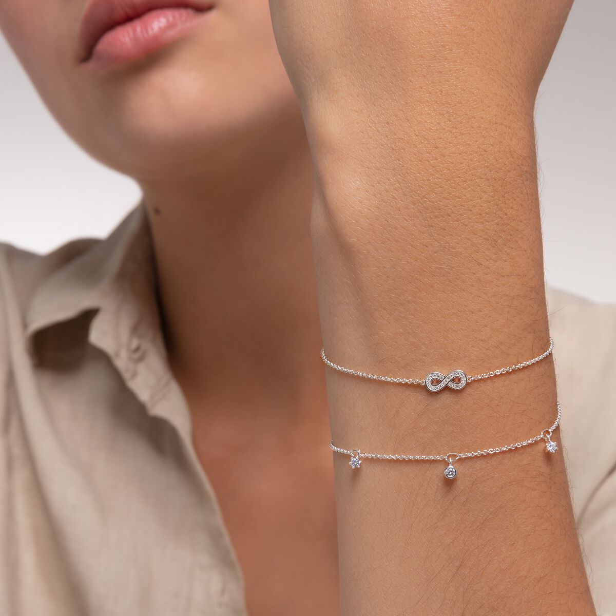 Bracelet infinity silver